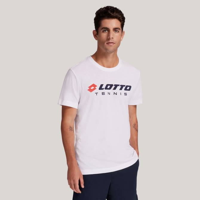 muži biele tričko squadra Lotto žiarivo biele 2Z281235