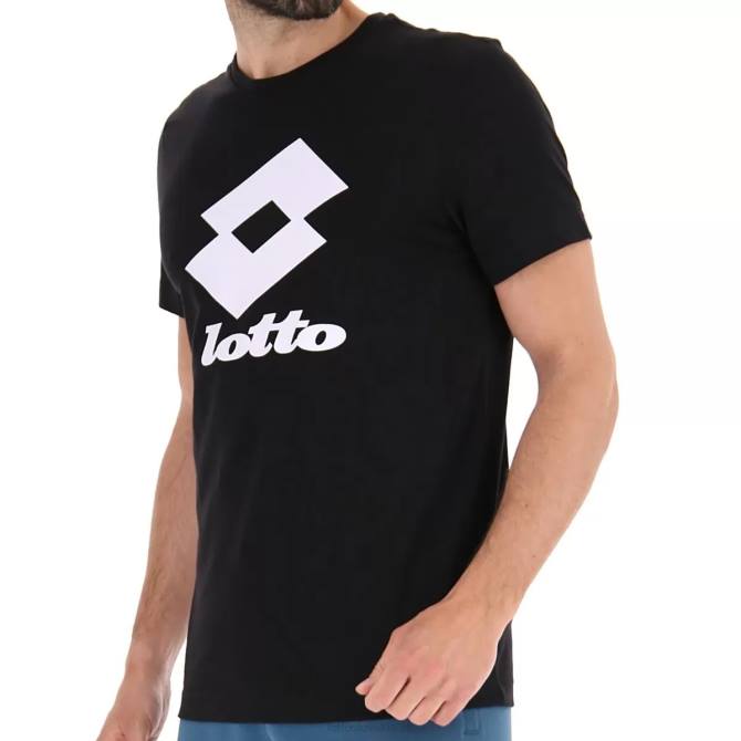 muži inteligentné tričko iii Lotto všetko čierne 2Z28403