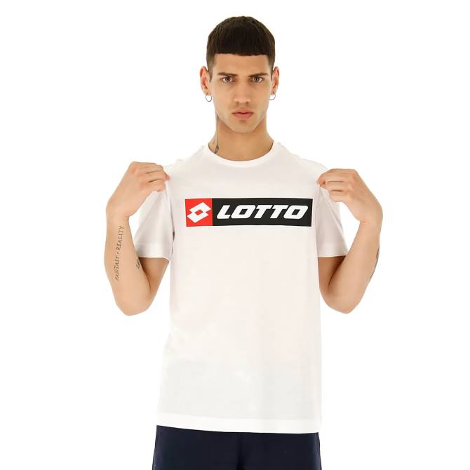 muži logo trička Lotto žiarivo biele 2Z28429