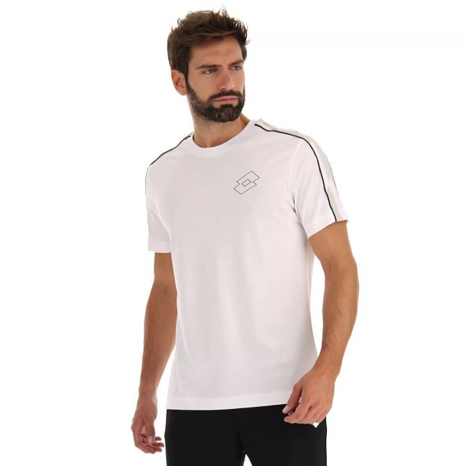 muži logo vi tee js Lotto žiarivo biele 2Z28463