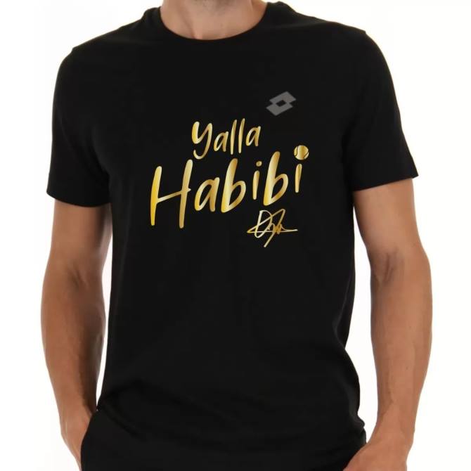 muži yalla habibi jabeur m tričko čierne Lotto2Z28442